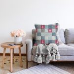 Patchwork Desenli Özel Tasarım Dijital Baskılı Modern Raşel Kadife Yastık Kırlent Kılıfı Realhomes