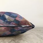 Geometrik Motifli Özel Tasarım Dijital Baskılı Modern Raşel Kadife Yastık Kırlent Kılıfı Realhomes