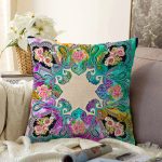 - Sonil-K4133-Gorsel - Realhomes  Etnik Çiçek Desenli Özel Tasarım Dijital Baskılı Modern Raşel Kadife Yastık Kırlent Kılıfı Realhomes