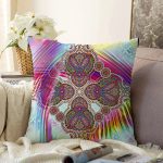 - Sonil-K4136-Gorsel - Realhomes  Rengarenk Etnik Desenli Tasarım Dijital Baskılı Modern Raşel Kadife Yastık Kırlent Kılıfı Realhomes