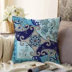 - Sonil-K4155-Gorsel - Realhomes Modern Mavi Temalı Özel Tasarım Dijital Baskılı Raşel Kadife Yastık Kırlent Kılıfı Realhomes