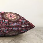 Renkli Modern Çiçekler Özel Tasarım Raşel Kadife Yastık Kırlent Kılıfı Realhomes