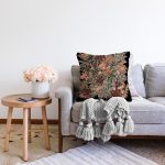 - Sonil-K4175-Gorsel-1 - Realhomes  Siyah Zeminde Modern Gül Sanatı Motifli Özel Tasarım Raşel Kadife Yastık Kırlent Kılıfı Realhomes