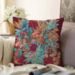 - Sonil-K4176-Gorsel - Realhomes Modern Gül Sanatı Tasarımlı Dijital Baskılı Raşel Kadife Yastık Kırlent Kılıfı Realhomes