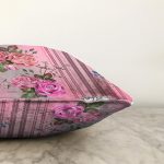 - Sonil-K4177-Gorsel-2 - Realhomes  Ekose Zeminde Gül Temalı Raşel Kadife Yastık Kırlent Kılıfı Realhomes