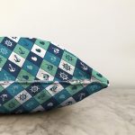 Denizci Temalı Çapa Dümen Gemi Figürlü Özel Tasarım Dijital Baskılı Modern Raşel Kadife Yastık Kırlent Kılıfı Realhomes