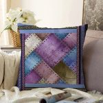 Modern Geometrik Motifli Özel Tasarım Raşel Kadife Yastık Kırlent Kılıfı Realhomes