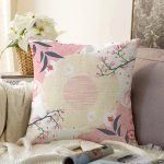 - Sonil-K4182-Gorsel - Realhomes Beyaz Zemin Modern Gül Motifli Özel Tasarım Raşel Kadife Yastık Kırlent Kılıfı Realhomes