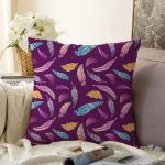 - Sonil-K4185-Gorsel - Realhomes  Kuş Tüyü Motifli Özel Tasarım Raşel Kadife Yastık Kırlent Kılıfı Realhomes