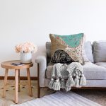 - Sonil-K4192-Gorsel-1 - Realhomes Modern Çini Sanatı Motifli Özel Tasarım Raşel Kadife Yastık Kırlent Kılıfı Realhomes