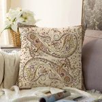 Modern Çini Sanatı Motifli Özel Tasarım Raşel Kadife Yastık Kırlent Kılıfı Realhomes