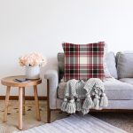 Modern Ekose Tasarımlı Raşel Kadife Yastık Kırlent Kılıfı Realhomes