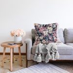 Modern Gül Temalı Özel Tasarım Dijital Baskılı Raşel Kadife Yastık Kırlent Kılıfı Realhomes