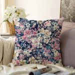Modern Gül Temalı Özel Tasarım Dijital Baskılı Raşel Kadife Yastık Kırlent Kılıfı Realhomes