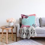 Modern Sanat Tasarımlı Dijital Baskılı Raşel Kadife Yastık Kırlent Kılıfı Realhomes