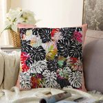 Modern Sanat Tasarımlı Dijital Baskılı Raşel Kadife Yastık Kırlent Kılıfı Realhomes