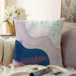 Modern Sanat Tasarımlı Dijital Baskılı Raşel Kadife Yastık Kırlent Kılıfı Realhomes