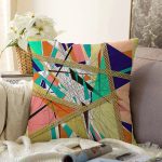 Modern Sanat Tasarımlı Dijital Baskılı Raşel Kadife Yastık Kırlent Kılıfı Realhomes