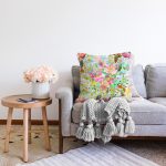 Modern Sanat Tasarımlı Dijital Baskılı Raşel Kadife Yastık Kırlent Kılıfı Realhomes