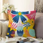 - Sonil-K4229-Gorsel - Realhomes  Modern Sanat Tasarımlı Dijital Baskılı Raşel Kadife Yastık Kırlent Kılıfı Realhomes