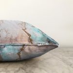 Modern Mermer Temalı Özel Tasarım Dijital Baskılı Raşel Kadife Yastık Kırlent Kılıfı Realhomes