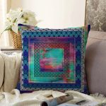 Modern Geometrik Motifli Özel Tasarım Raşel Kadife Yastık Kırlent Kılıfı Realhomes