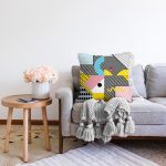 - Sonil-K4242-Gorsel-1 - Realhomes Modern Geometrik Motifli Özel Tasarım Raşel Kadife Yastık Kırlent Kılıfı Realhomes