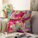 Modern Tasarımlı Dijital Baskılı Raşel Kadife Yastık Kırlent Kılıfı Realhomes