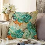 Modern Desenli Özel Tasarım Dijital Baskılı Raşel Kadife Yastık Kırlent Kılıfı Realhomes