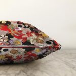 Modern Çiçekler Motifli Özel Tasarım Raşel Kadife Yastık Kırlent Kılıfı Realhomes