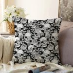 - Sonil-K4271-Gorsel - Realhomes Kuru Kafa ve Kelebek Tasarımlı Şönil Yastık Kırlent Kılıfı Realhomes