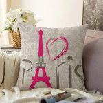 - Sonil-K43-Gorsel - Realhomes Modern Paris Desen Dijital Baskılı Dekoratif Raşel Kadife Yastık Kırlent Kılıfı Realhomes