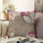 - Sonil-K45-Gorsel - Realhomes Modern Kelebek Desenli Dijital Baskılı Dekoratif Raşel Kadife Yastık Kırlent Kılıfı Realhomes