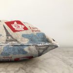 Eyfel Kulesi Dijital Baskılı Dekoratif Şönil Yastık Kırlent Kılıfı Realhomes