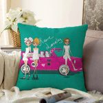 - Sonil-K571-Gorsel - Realhomes  Fashion Girl Dijital Baskılı Modern Raşel Kadife Yastık Kırlent Kılıfı Realhomes