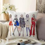 - Sonil-K580-Gorsel - Realhomes  Fashion Girl Dijital Baskılı Modern Raşel Kadife Yastık Kırlent Kılıfı Realhomes