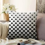 - Sonil-K6096-Gorsel - Realhomes Realhomes Uçan Siyah Puantiyeler Dijital Baskılı Raşel Kadife Yastık Kırlent Kılıfı Realhomes