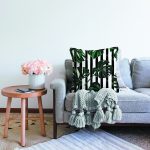 - Sonil-K6106-Gorsel-1 - Realhomes  Realhomes Sütun Çizgiler Üzerinde Palmiye Baskılı Raşel Kadife Yastık Kırlent Kılıfı Realhomes