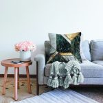 - Sonil-K6134-Gorsel-1 - Realhomes  Geometrik Şekilli Mermer Tasarımı Dijital Baskılı Dekoratif Raşel Kadife Yastık Kırlent Kılıfı Realhomes