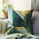 - Sonil-K6134-Gorsel - Realhomes  Geometrik Şekilli Mermer Tasarımı Dijital Baskılı Dekoratif Raşel Kadife Yastık Kırlent Kılıfı Realhomes