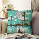 - Sonil-K63-Gorsel - Realhomes Kız Kulesi Dijital Baskılı Dekoratif Raşel Kadife Yastık Kırlent Kılıfı Realhomes
