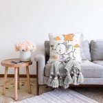 - Sonil-K6491-Gorsel-1 - Realhomes  Sevimli Bebek Fil Çocuk Odası Dijital Baskılı Dekoratif Raşel Kadife Yastık Kırlent Kılıfı Realhomes