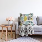 - Sonil-K6574-Gorsel-1 - Realhomes  Dal Ve Yapraklı Dijital Baskılı Dekoratif Raşel Kadife Yastık Kırlent Kılıfı Realhomes