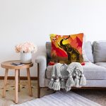 - Sonil-K6594-Gorsel-1 - Realhomes Fil Motifli Dijital Baskılı Dekoratif Şönil Yastık Kırlent Kılıfı Realhomes