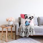 - Sonil-K6607-Gorsel-1 - Realhomes  Sevimli Bebek Panda Çocuk Odası Dijital Baskılı Dekoratif Raşel Kadife Yastık Kırlent Kılıfı Realhomes