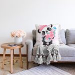 - Sonil-K6608-Gorsel-1 - Realhomes  Sevimli Yavru Panda Çocuk Odası Dijital Baskılı Dekoratif Raşel Kadife Yastık Kırlent Kılıfı Realhomes