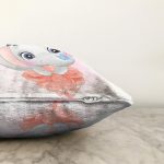 Sevimli Bebek Balerin Fil Çocuk Odası Dijital Baskılı Dekoratif Şönil Yastık Kırlent Kılıfı Realhomes