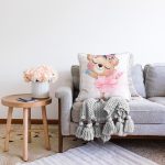 Sevimli Bebek Balerin Çocuk Odası Dijital Baskılı Dekoratif Raşel Kadife Yastık Kırlent Kılıfı Realhomes