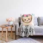 - Sonil-K6613-Gorsel-1 - Realhomes  Sevimli Yavru Aslan Çocuk Odası Dijital Baskılı Dekoratif Raşel Kadife Yastık Kırlent Kılıfı Realhomes