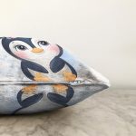 - Sonil-K6616-Gorsel-2 - Realhomes  Sevimli Bebek Penguen Çocuk Odası Dijital Baskılı Dekoratif Raşel Kadife Yastık Kırlent Kılıfı Realhomes